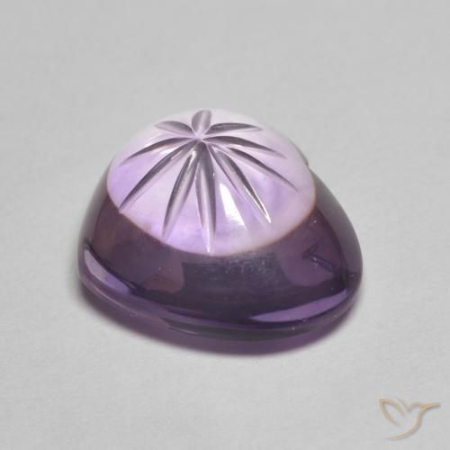 Ametista Viola medio naturale da 5.94 ct, Cuore, Trasparente