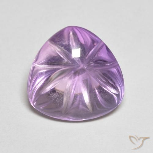 6.10ct Naturale Viola medio Ametista, Taglio trillion, Trasparente