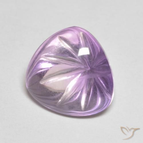 Ametista Viola medio naturale da 6.10 ct, Taglio trillion, Trasparente