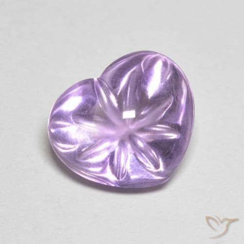 4.57ct Naturale Deep Iris Violetta Ametista, Cuore, Trasparente