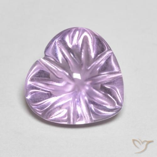 5.76ct Naturale Iris Violetta Ametista, Cuore, Trasparente