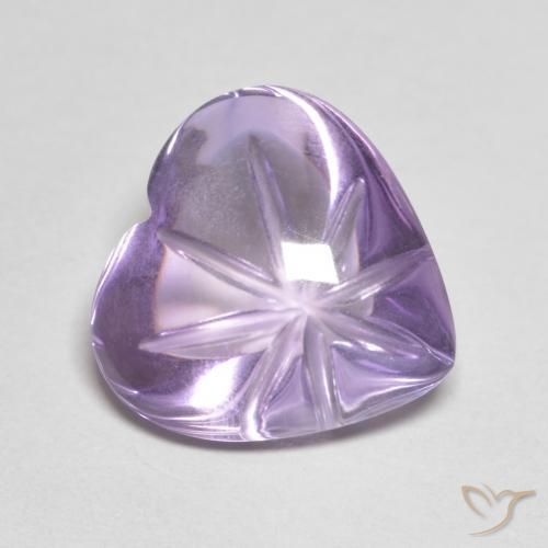 5.23ct Naturale Viola medio Ametista, Cuore, Trasparente