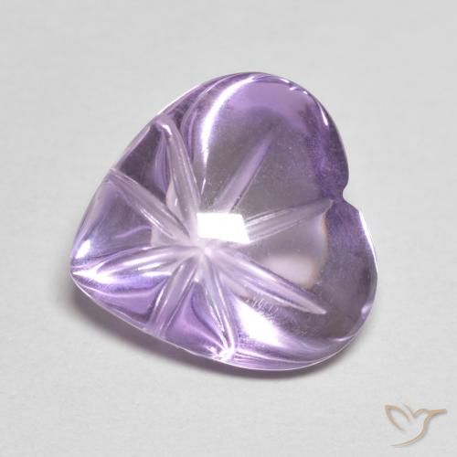Ametista Viola medio naturale da 5.23 ct, Cuore, Trasparente