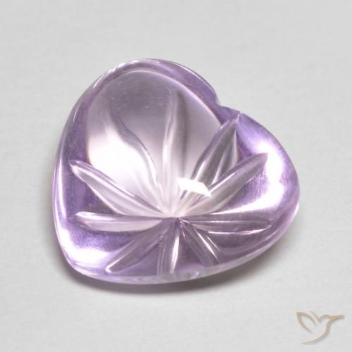 6.16ct Naturale Iris Violetta Ametista, Cuore, Trasparente