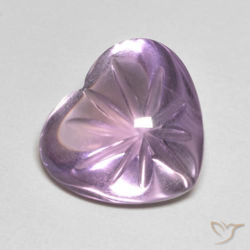 Ametista Viola tendente al rosa naturale da 5.85 ct, Cuore, Trasparente