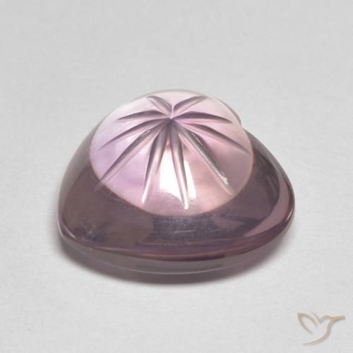 Ametista Viola tendente al rosa naturale da 5.85 ct, Cuore, Trasparente
