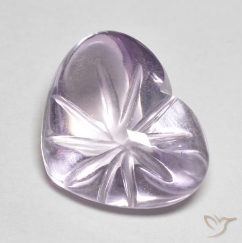 Ametista Viola chiaro naturale da 9.41 ct, Cuore, Trasparente