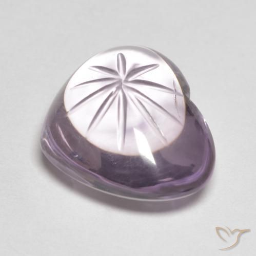 Ametista Viola chiaro naturale da 9.41 ct, Cuore, Trasparente