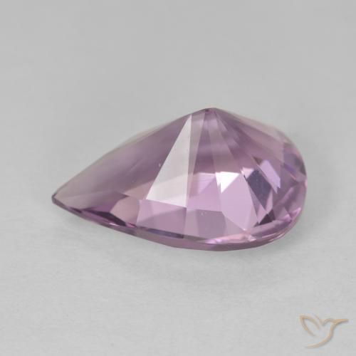 Ametista Viola grigio naturale da 4.46 ct, Forma a pera, VVS