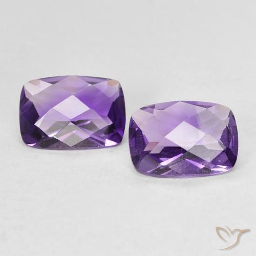 1.46ctw Naturale Viola medio Ametista, Cuscino, VVS-VS