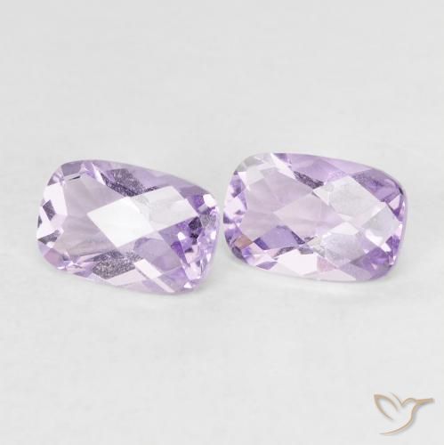 Gemme di Ametista Viola tendente al rosa naturale da 0.97 ct, Cuscino, VVS-VS
