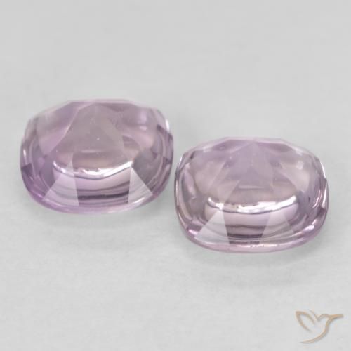 Gemme di Ametista Viola rossastro chiaro naturale da 1.04 ct, Cuscino, Trasparente