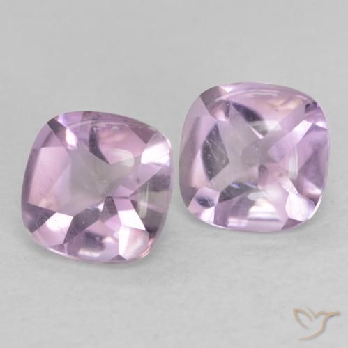 Gemme di Ametista Violetto chiaro naturale da 1.07 ct, Cuscino, Trasparente