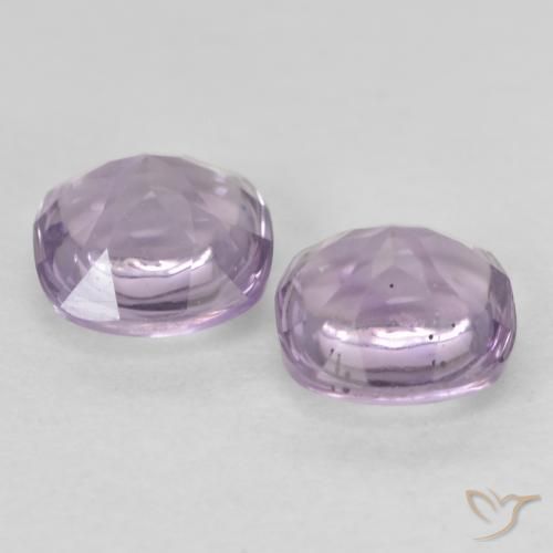Gemme di Ametista Viola rossastro chiaro naturale da 1.11 ct, Cuscino, Trasparente