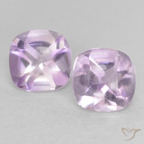 1.04ctw Naturale Viola chiaro Ametista, Cuscino, Trasparente