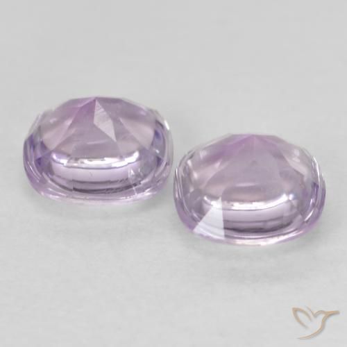 Gemme di Ametista Viola chiaro naturale da 1.04 ct, Cuscino, Trasparente