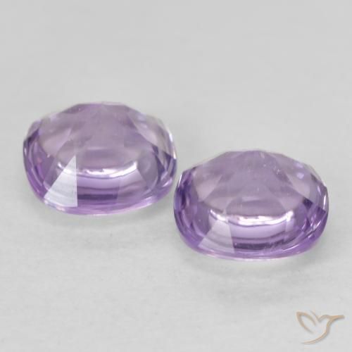 Gemme di Ametista Viola chiaro naturale da 1.04 ct, Cuscino, Trasparente
