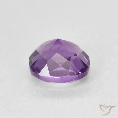 Ametista viola vivido naturale da 0.55 ct, Taglio a cuscino, VVS