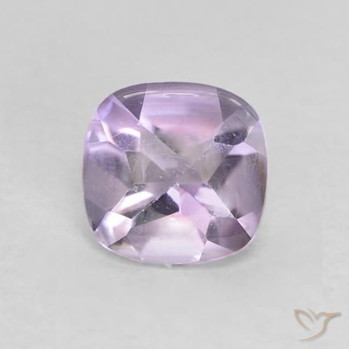 0.56ct Naturale Viola tendente al rosa Ametista, Cuscino, Trasparente