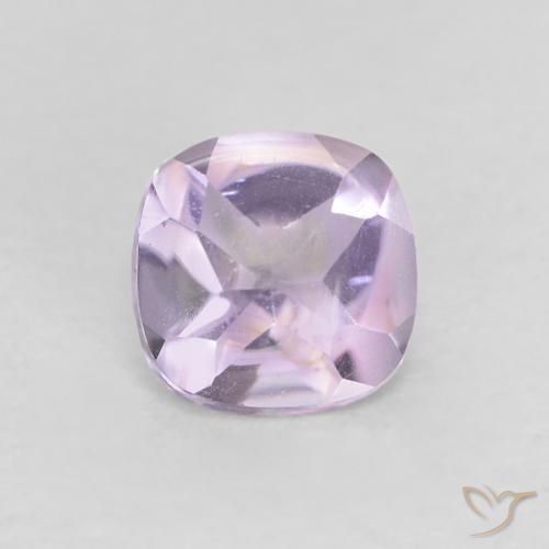 Ametista Viola chiaro naturale da 0.52 ct, Cuscino, Trasparente