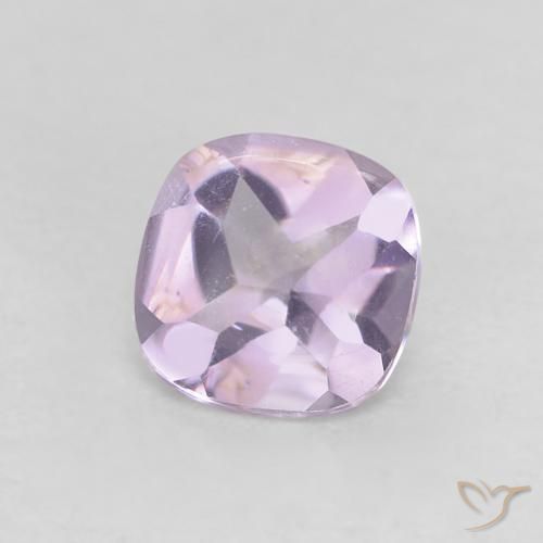 Ametista Viola chiaro naturale da 0.52 ct, Cuscino, Trasparente