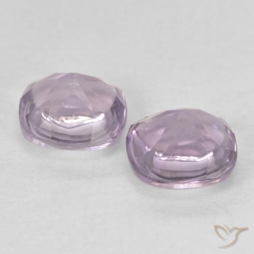 Gemme di Ametista Viola chiaro naturale da 1.07 ct, Cuscino, Trasparente
