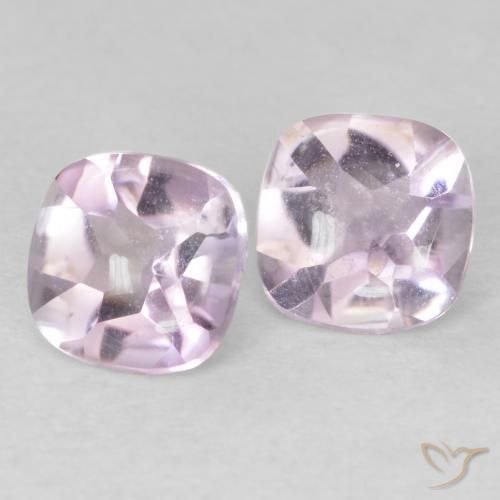 Gemme di Ametista Rosa violaceo Bianco naturale da 1.08 ct, Cuscino, Trasparente