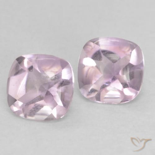 Gemme di Ametista Rosa violaceo Bianco naturale da 1.05 ct, Cuscino, Trasparente