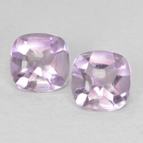 1.08ctw Naturale Viola chiaro Ametista, Cuscino, Trasparente
