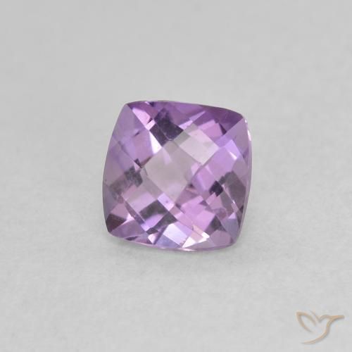 0.48ct Naturale Viola tendente al rosa Ametista, Cuscino, VVS