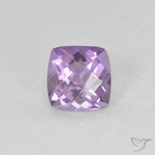 Ametista Viola tendente al rosa naturale da 0.48 ct, Cuscino, VVS