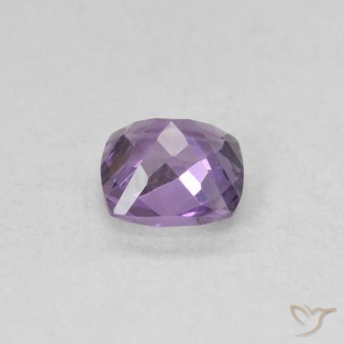 Ametista Viola tendente al rosa naturale da 0.48 ct, Cuscino, VVS