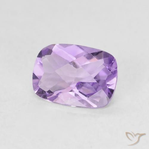 Ametista Viola tendente al rosa naturale da 0.77 ct, Cuscino, VVS