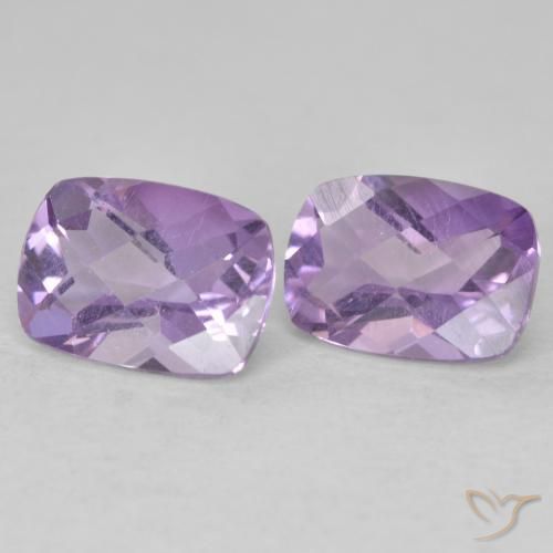 Gemme di Ametista Viola tendente al rosa naturale da 1.74 ct, Cuscino, VVS-VS