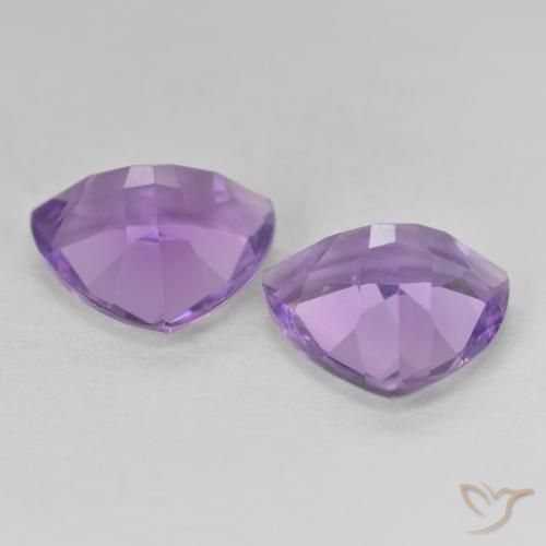 Gemme di Ametista Viola rosa medio naturale da 5.42 ct, Taglio trillion, VVS-VS
