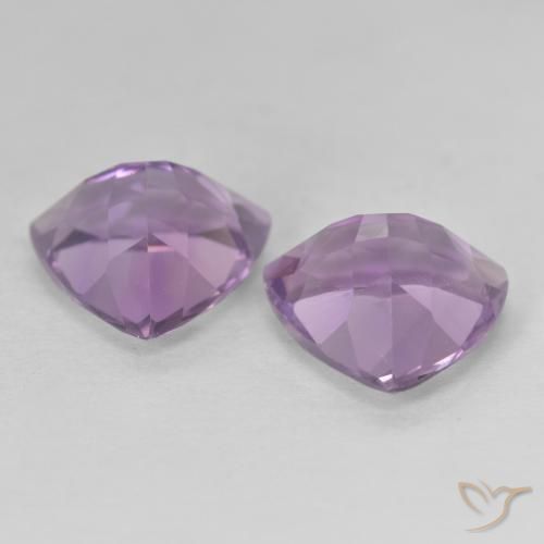 Gemme di Ametista Viola tendente al rosa naturale da 5.47 ct, Taglio trillion, VVS-VS