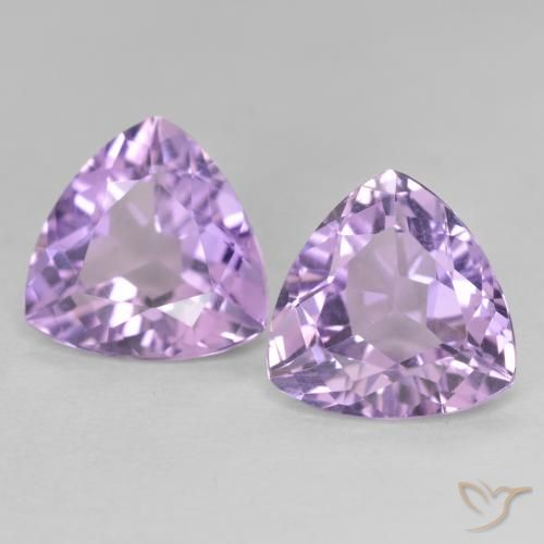 5.55ctw Naturale Viola tendente al rosa Ametista, Taglio trillion, VVS-VS