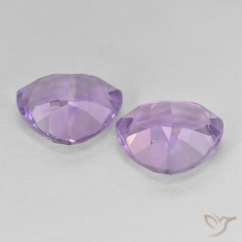 Gemme di Ametista Viola tendente al rosa naturale da 5.55 ct, Taglio trillion, VVS-VS