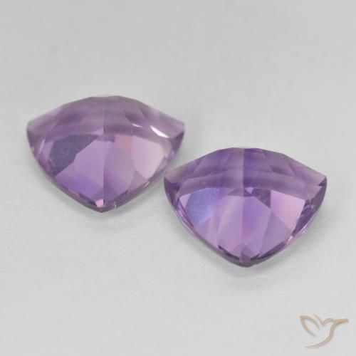 Gemme di Ametista Viola rosa medio naturale da 5.71 ct, Taglio trillion, VVS-VS