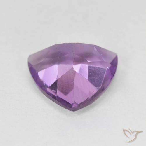 Ametista Viola medio naturale da 2.80 ct, Taglio trillion, VVS-VS