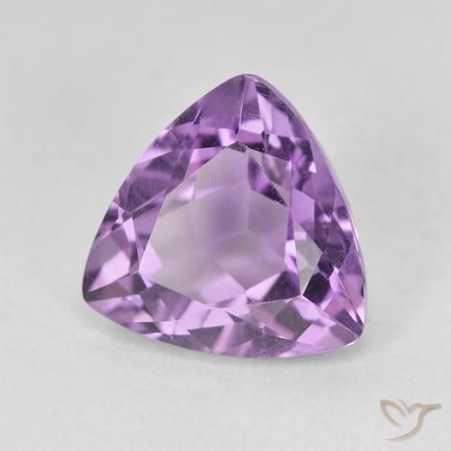 Ametista Viola violaceo medio naturale da 3.17 ct, Taglio trillion, VVS-VS