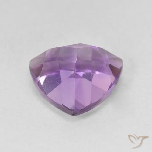 Ametista Viola violaceo medio naturale da 3.17 ct, Taglio trillion, VVS-VS