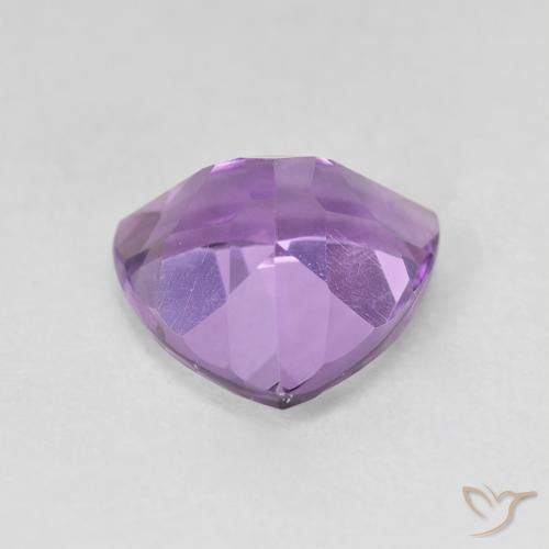 Ametista Viola violaceo medio naturale da 2.89 ct, Taglio trillion, VVS-VS
