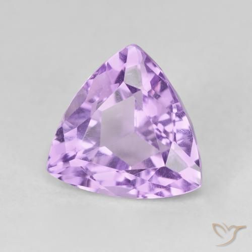 Ametista Viola violaceo medio naturale da 3.01 ct, Taglio trillion, VVS-VS