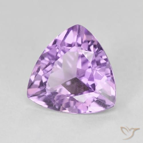 Ametista Viola violaceo medio naturale da 2.86 ct, Taglio trillion, VVS-VS