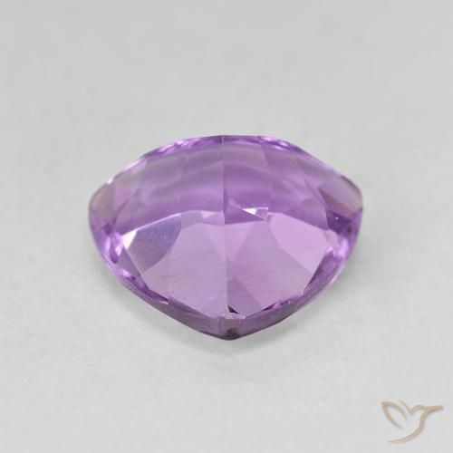 Ametista Viola violaceo medio naturale da 2.86 ct, Taglio trillion, VVS-VS