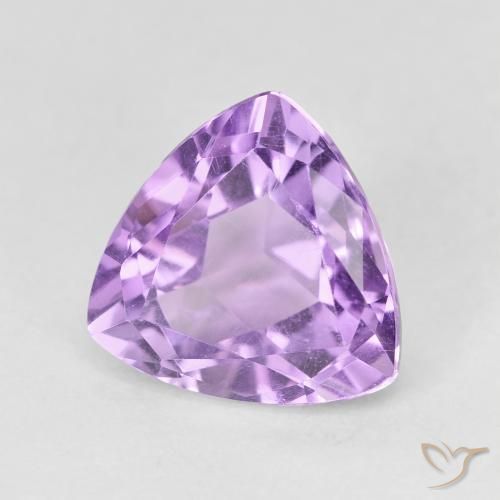 Ametista Viola violaceo medio naturale da 3.23 ct, Taglio trillion, VVS-VS