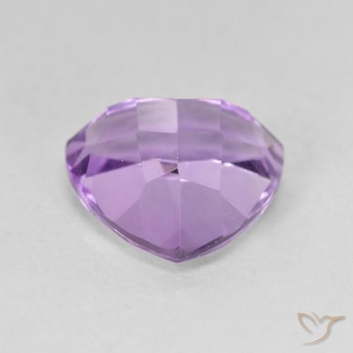 Ametista Viola violaceo medio naturale da 3.23 ct, Taglio trillion, VVS-VS