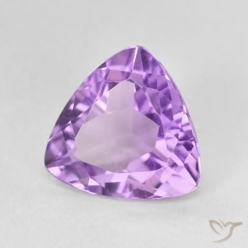 Ametista Viola medio naturale da 2.75 ct, Taglio trillion, VVS-VS