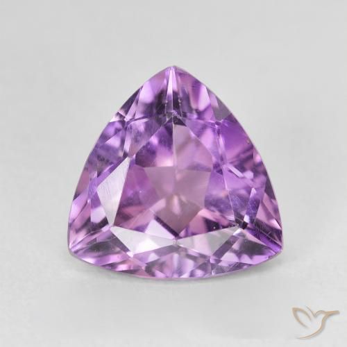 Ametista violaceo naturale da 2.61 ct, Taglio trillion, VVS-VS
